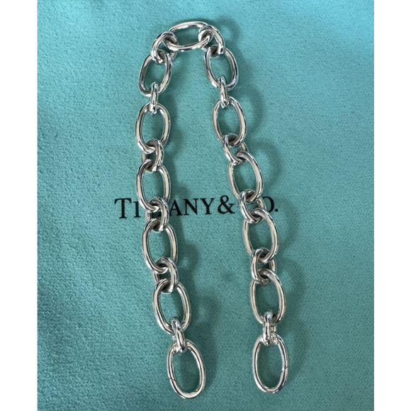 Tiffany & Co Italy 925 Sterling Oval Link 7.5” Clasp Ends - Picture 7 of 13
